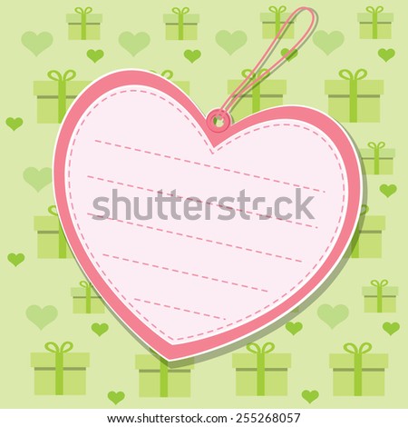 Vector decorative Background with Heart.