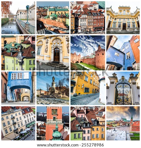 collage of photos from Warsaw