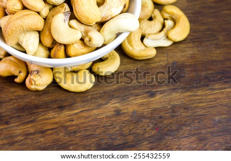 Delicious cashew ready to serve