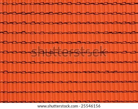 abstract background made of bright red roofing tiles