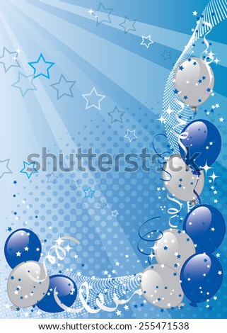 Vector illustration of balloons background.  Objects are layered.