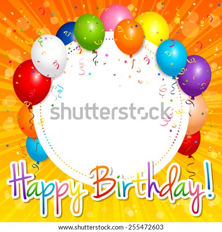 EPS 10 Vector illustration of happy birthday card. Used opacity and blending mode. Objects are layered.