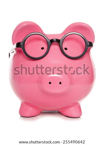 nerdy clever piggy bank cutout