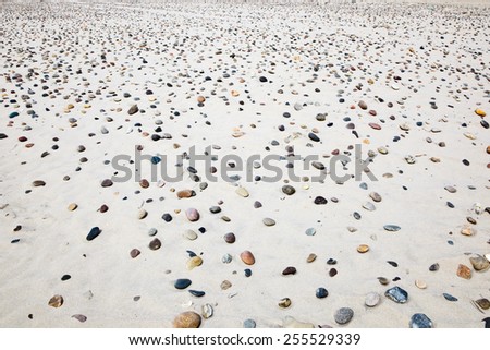 Sand beach with small stones