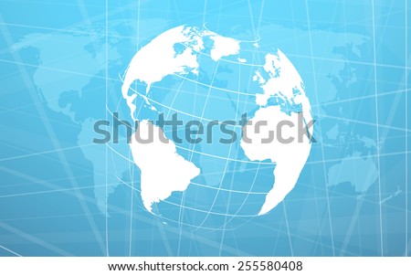 Planet earth informational stream. Vector illustration. Clip-art