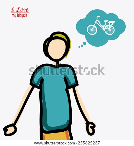 bicycle, desing over, white background, vector illustration.