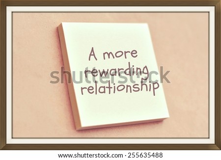 Text a more rewarding relationship on the short note texture background