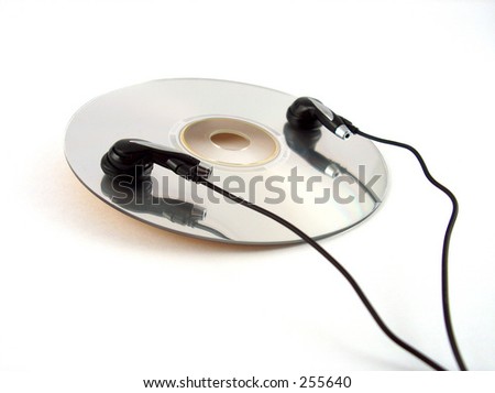 cd with ear-phones