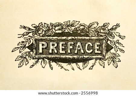 Preface title page from 100 year old book Royalty-Free Stock Photo #2556998