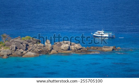 View from a viewpoint on the island Miang, Similan islands, Thailand