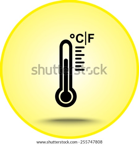 Thermometer sign icon, vector illustration. Flat design style 
