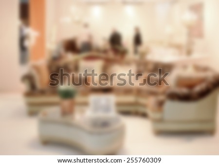 Interiors architecture design background. Intentionally blurred editing post production. Location and products not recognizable.