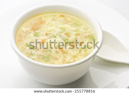 Vegetable Clear Soup with Eggs