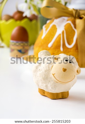 Easter geetting card - fun sheep