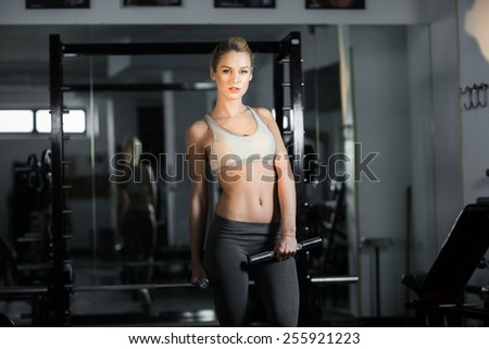 girl in great shape in the gym