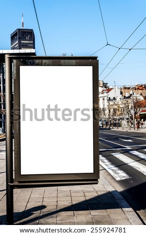 Cityscape blank billboard for the user to modify