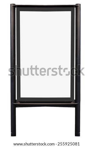 Blank billboard isolated on white