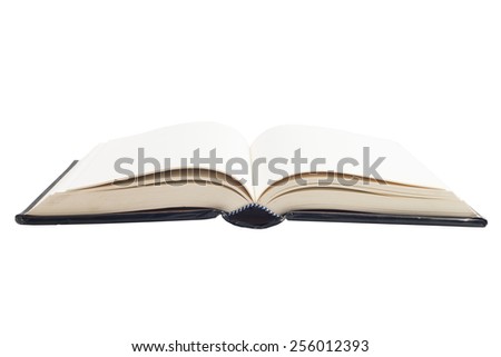 Open book back cover isolated