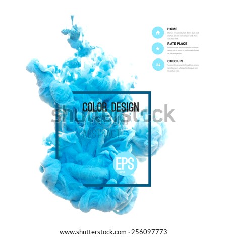 Vector abstract cloud. Ink swirling in water, cloud of ink in water isolated on white. Abstract banner paints. Holi. Liquid ink. Background for banner, card, poster, poster, identity,web design.Juice.