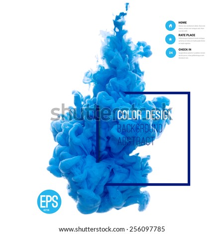 Vector abstract cloud. Ink swirling in water, cloud of ink in water isolated on white. Abstract banner paints. Holi. Liquid ink. Background for banner, card, poster, poster, identity,web design.Juice. Royalty-Free Stock Photo #256097785