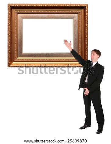 businessman shows on Picture frame baget collage