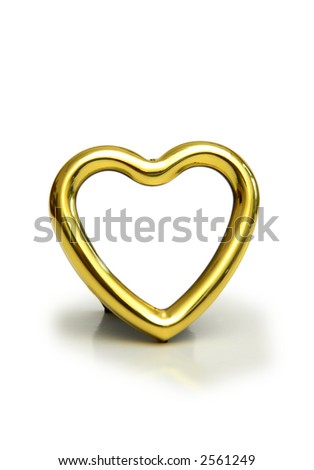 Heart shaped frame isolated on the white