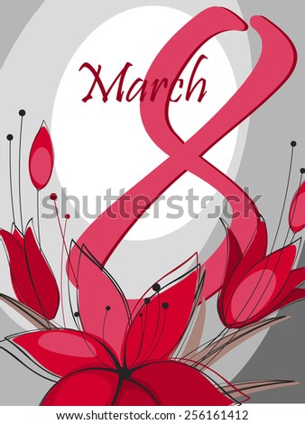 Greeting card with March 8