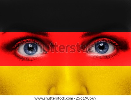 German face flag eyes 