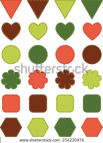 Summer Colored Shapes - Vector Art
