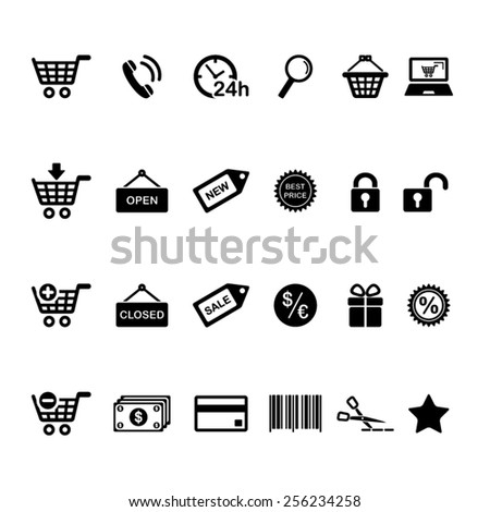Shopping icon set 