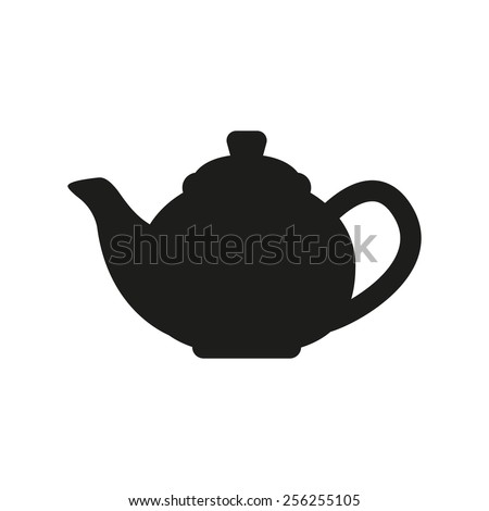 The teapot icon. Tea symbol. Flat Vector illustration Royalty-Free Stock Photo #256255105