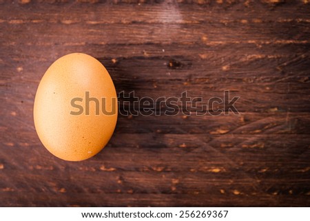 Eggs on wooden background - Vintage effect style pictures