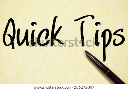 quick tips text write on paper 