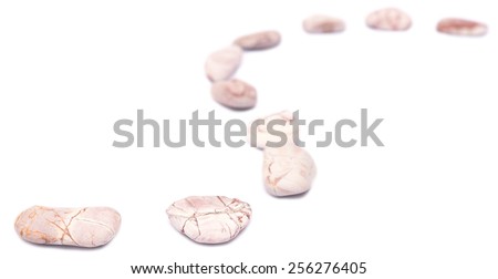 pebbles isolated on white background