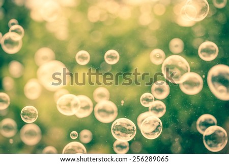 Bubbles vintage background