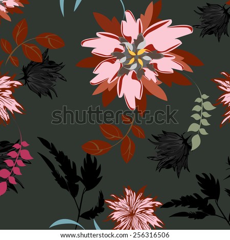 Succulent Plants Seamless Pattern Background - Illustration