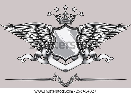 Vector winged emblem