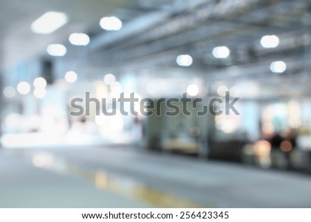 Interiors light background. Blurred editing post production. Location and humans not recognizable.