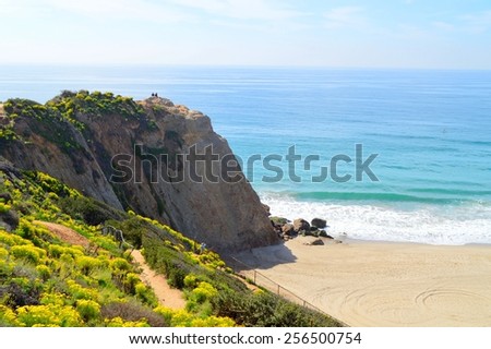 Point Dume State Beach and Preserve, Malibu, CA     Royalty-Free Stock Photo #256500754
