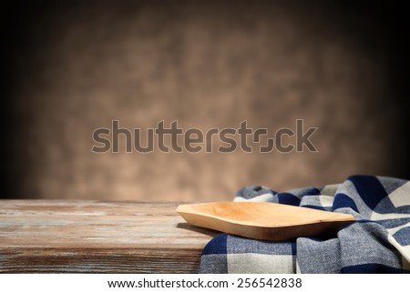 desk of wood napkin and wall for you 
