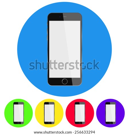 Vector icon of realistic phone.
