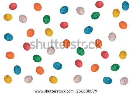 coloful chocolate egg shape for easter egg isolated on white background dicut with clipping path
