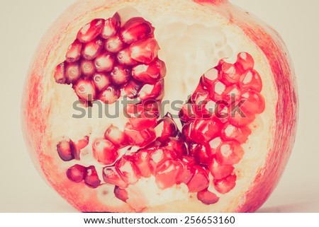 Vintage photo of pomegranate