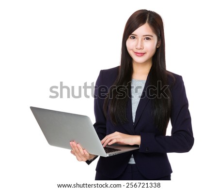 Asian businesswoman use of laptop