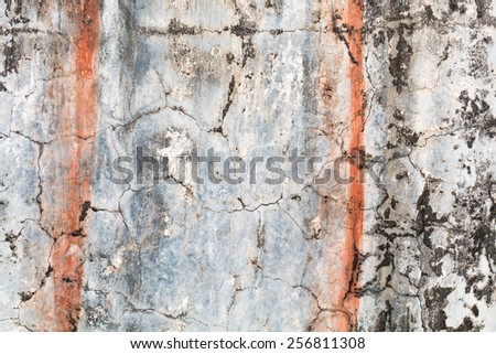 Grunge wall texture with rust and cracks.