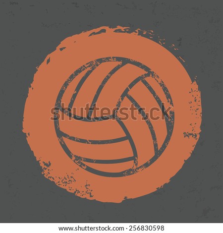 Volleyball design on old background,grunge vector