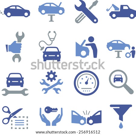 Auto repair icons