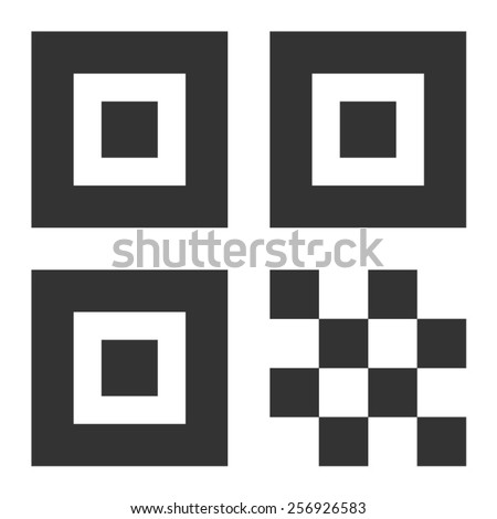 QR code scanner or reader flat vector icon for apps and websites