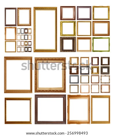  Included a picture frame isolated on white background.