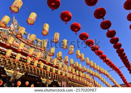Chinese lanterns during Chinese new year festival